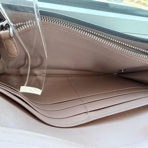 Saffiano Leather Continental Wallet , Taupe interior - Picture 5 of 8